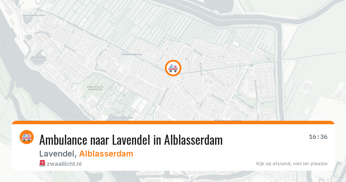 Ambulance naar Lavendel in Alblasserdam — 9 mei 2026