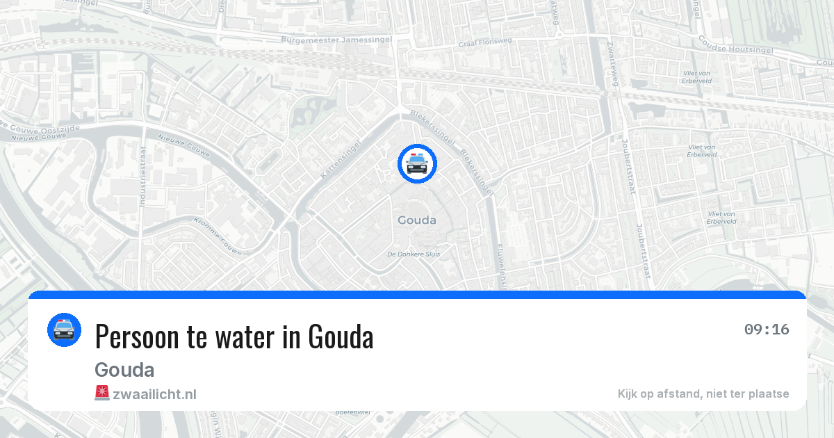 Persoon te water in Gouda — 21 jan 2026