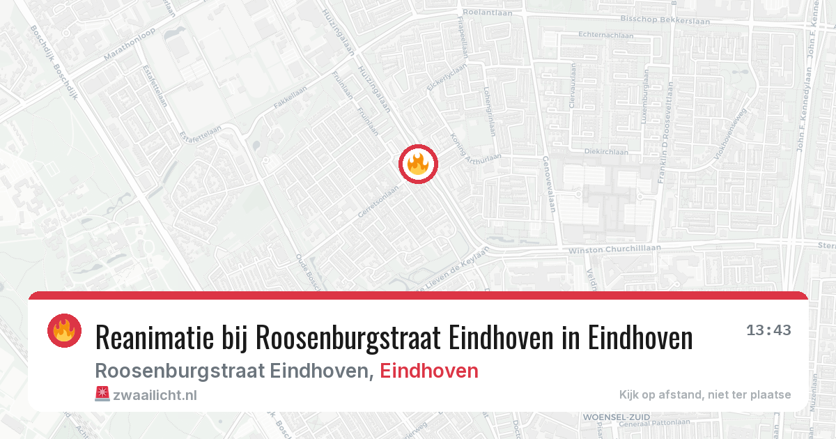 Reanimatie bij Roosenburgstraat Eindhoven in Eindhoven — 5 mrt 2026