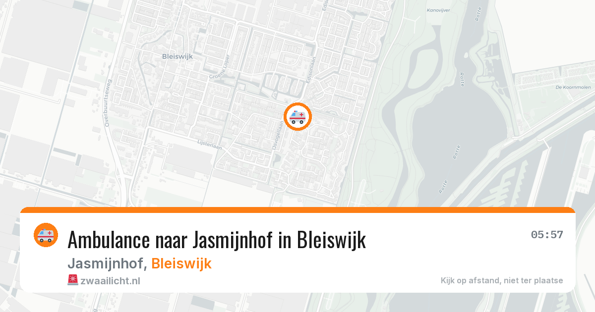 Ambulance naar Jasmijnhof in Bleiswijk — 31 mei 2026