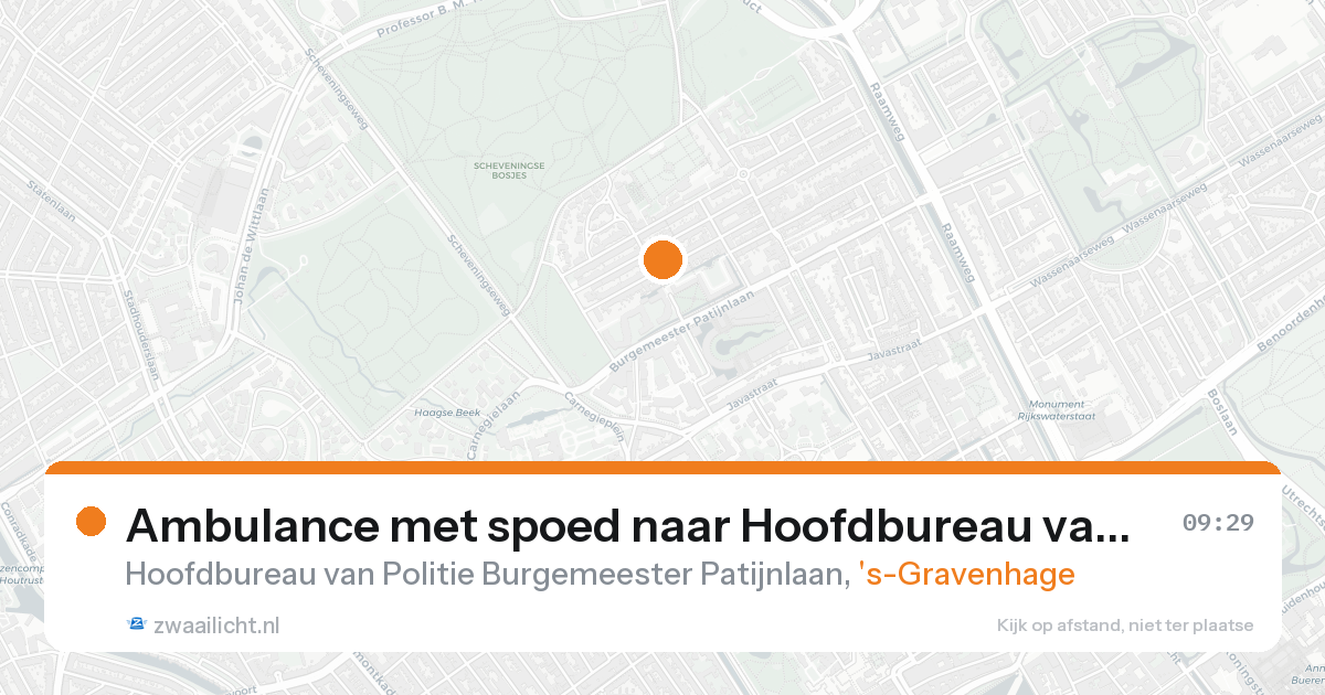 Ambulance met spoed naar Hoofdbureau van Politie Burgemeester Patijnlaan in 's-Gravenhage — 31 jan 2026