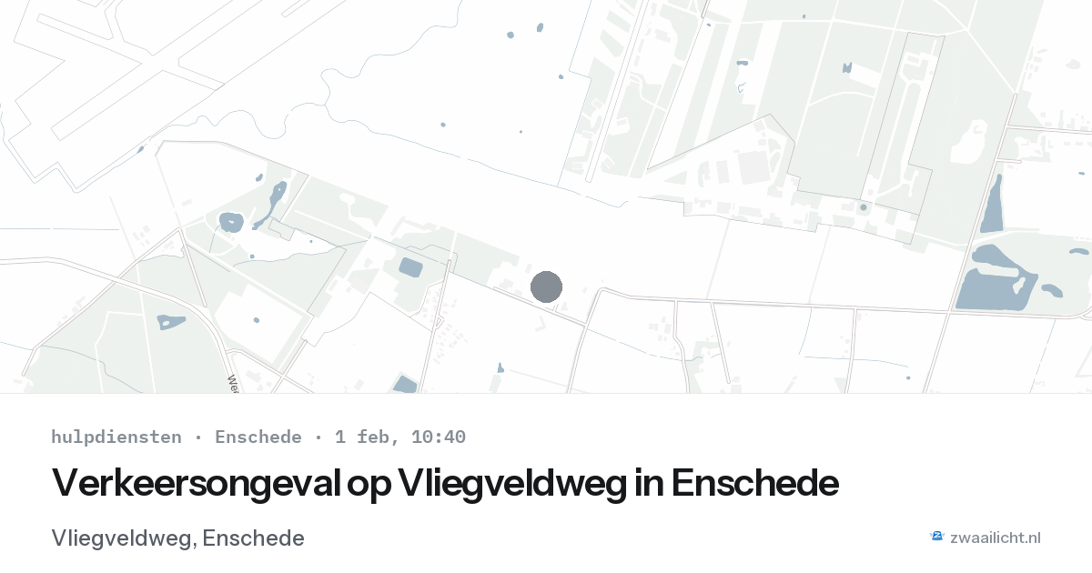 Verkeersongeval op Vliegveldweg in Enschede — 1 feb 2026