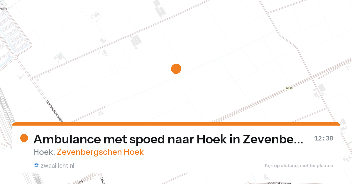 Ambulance met spoed naar Hoek in Zevenbergschen Hoek — 27 aug 2026