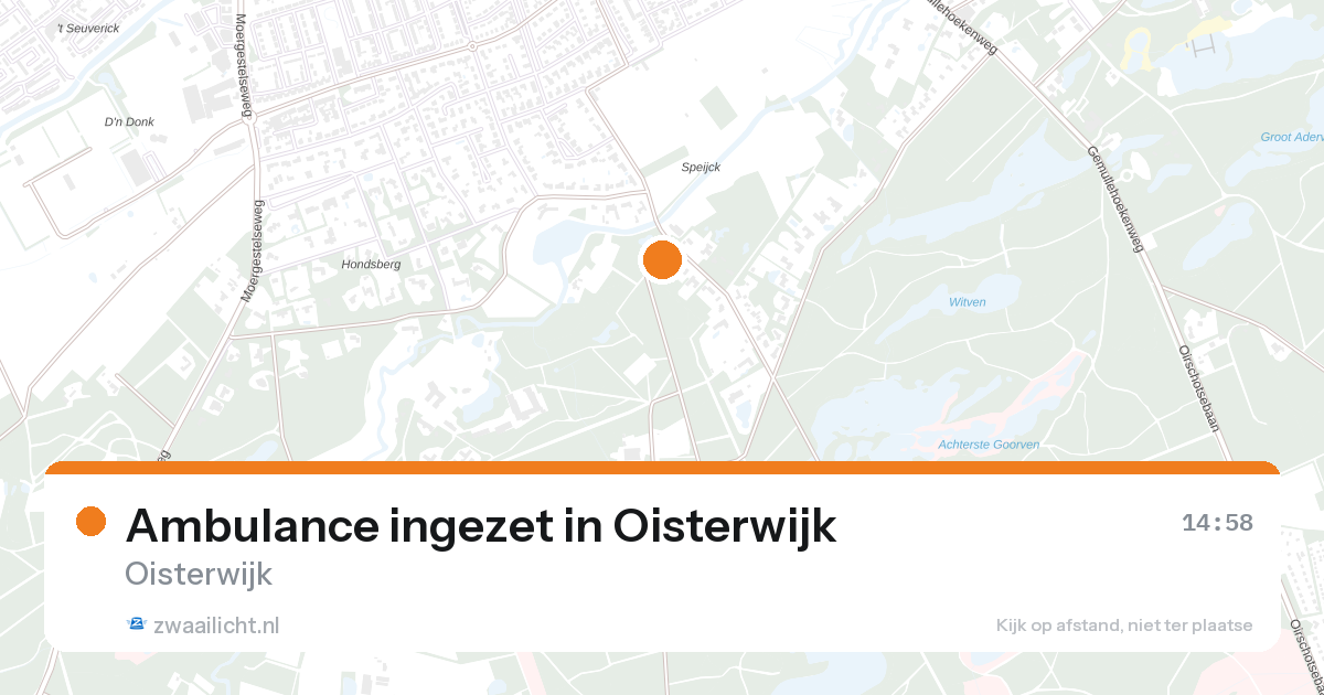 Ambulance ingezet in Oisterwijk — 1 jul 2026