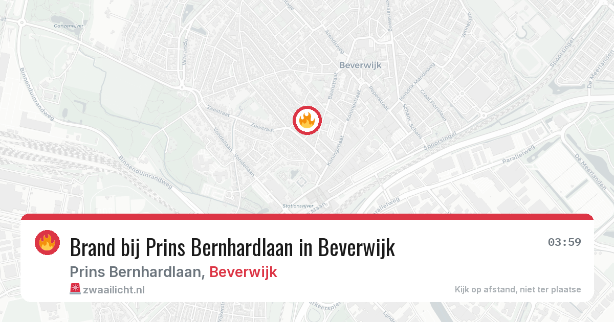 Brand bij Prins Bernhardlaan in Beverwijk — 20 jun 2026