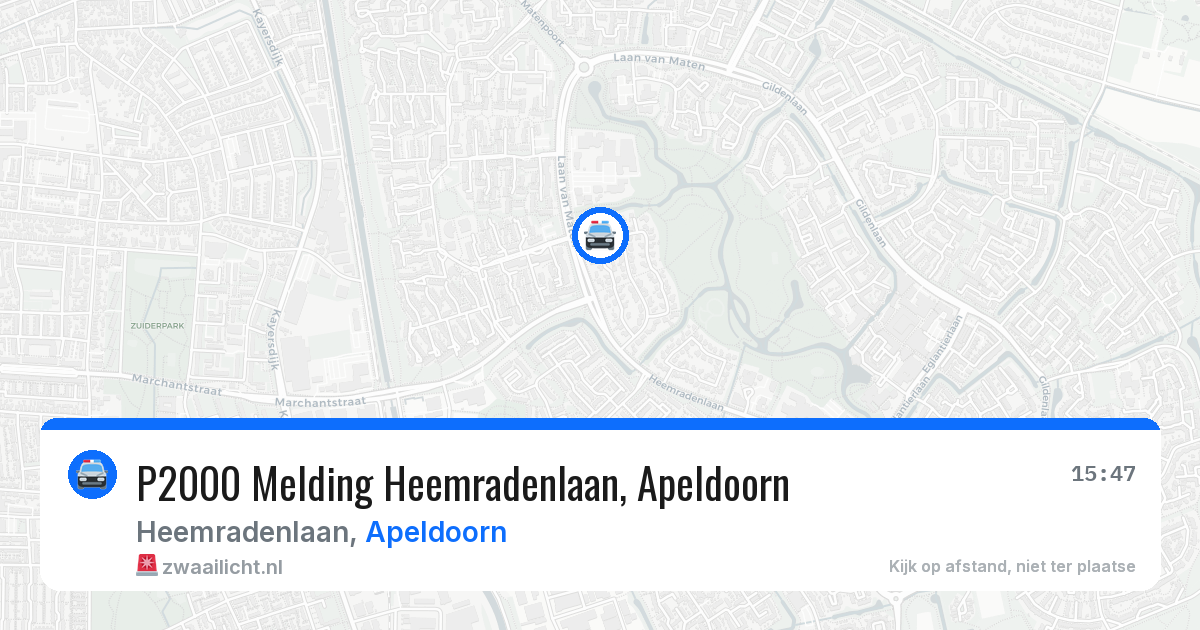 P2000 Melding Heemradenlaan, Apeldoorn — 17 mei 2026