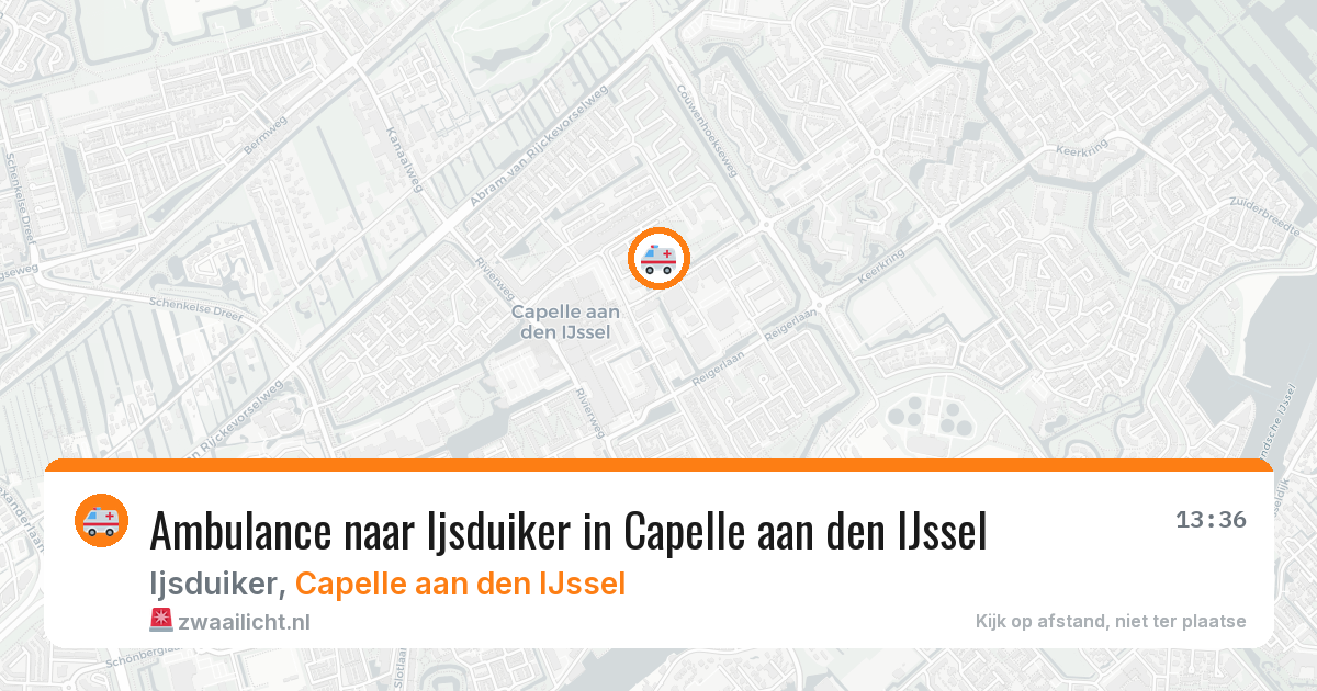 Ambulance naar Ijsduiker in Capelle aan den IJssel — 13 aug 2026