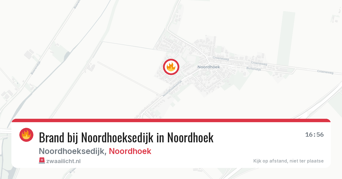 Brand bij Noordhoeksedijk in Noordhoek — 3 aug 2026