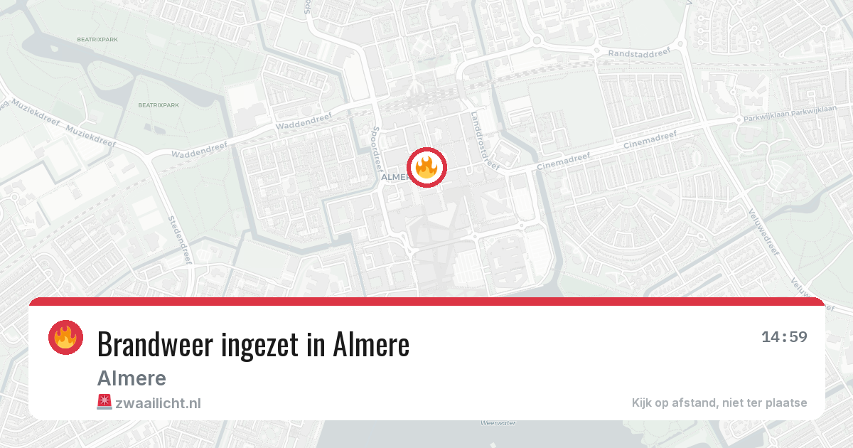 Brandweer ingezet in Almere — 26 mei 2026 | 🚨 Zwaailicht.nl