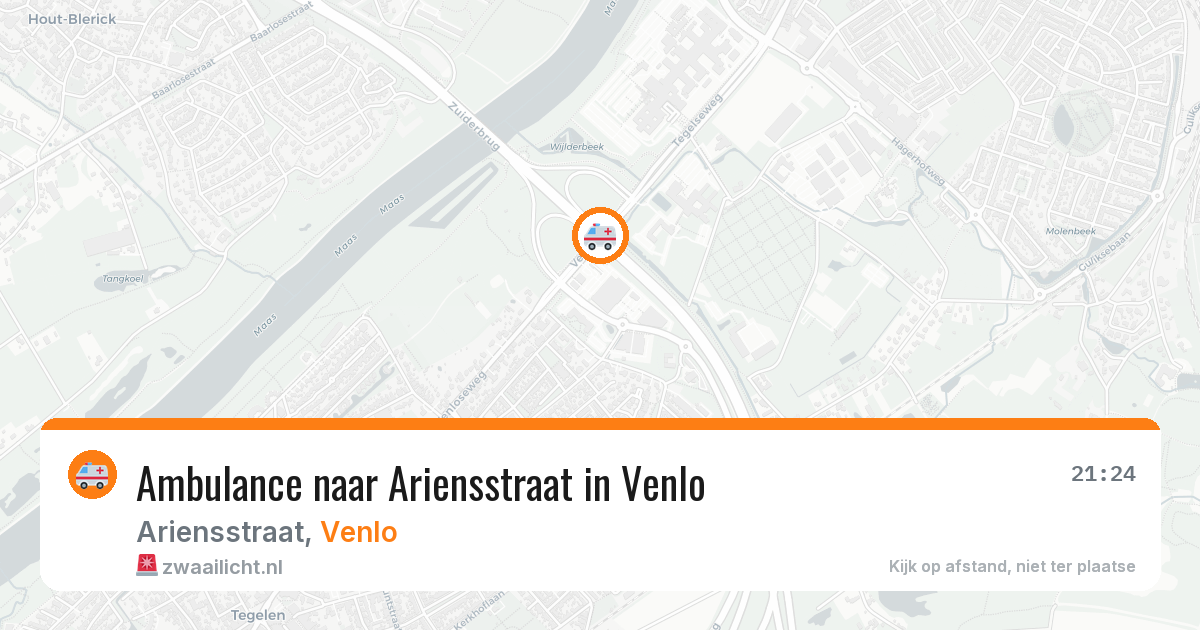 Ambulance naar Ariensstraat in Venlo — 5 aug 2026