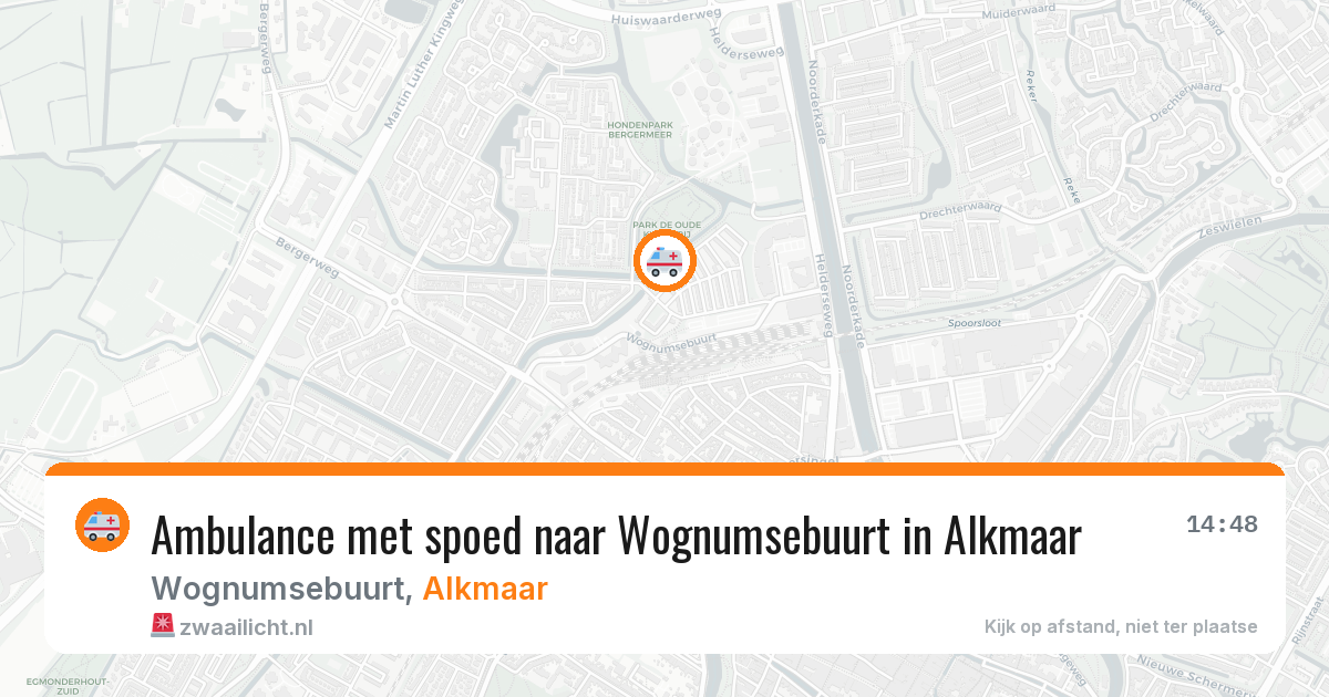 Ambulance met spoed naar Wognumsebuurt in Alkmaar — 5 jul 2026