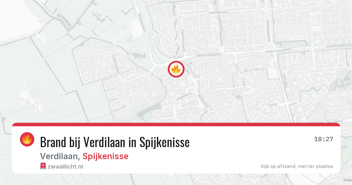 Brand bij Verdilaan in Spijkenisse — 17 jun 2026