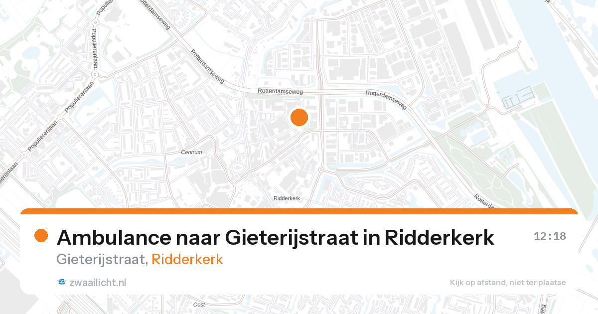 Ambulance naar Gieterijstraat in Ridderkerk — 22 jul 2026