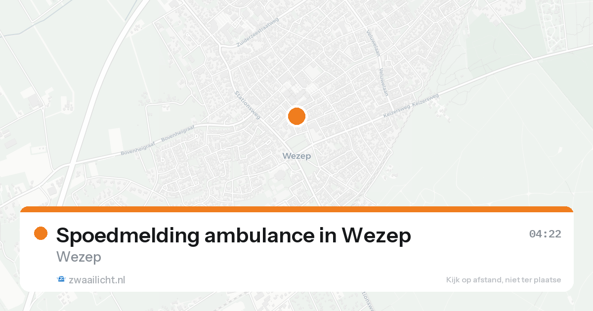 Spoedmelding ambulance in Wezep — 8 feb 2026