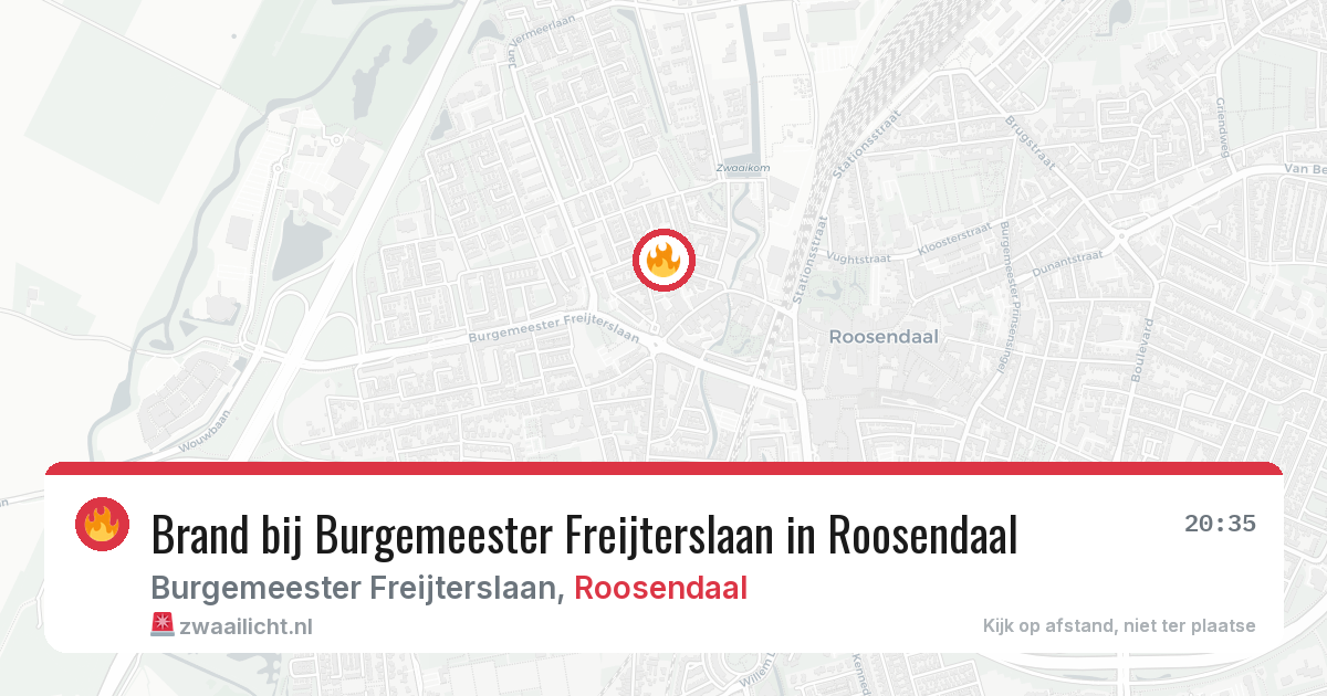 Brand bij Burgemeester Freijterslaan in Roosendaal — 12 feb 2026