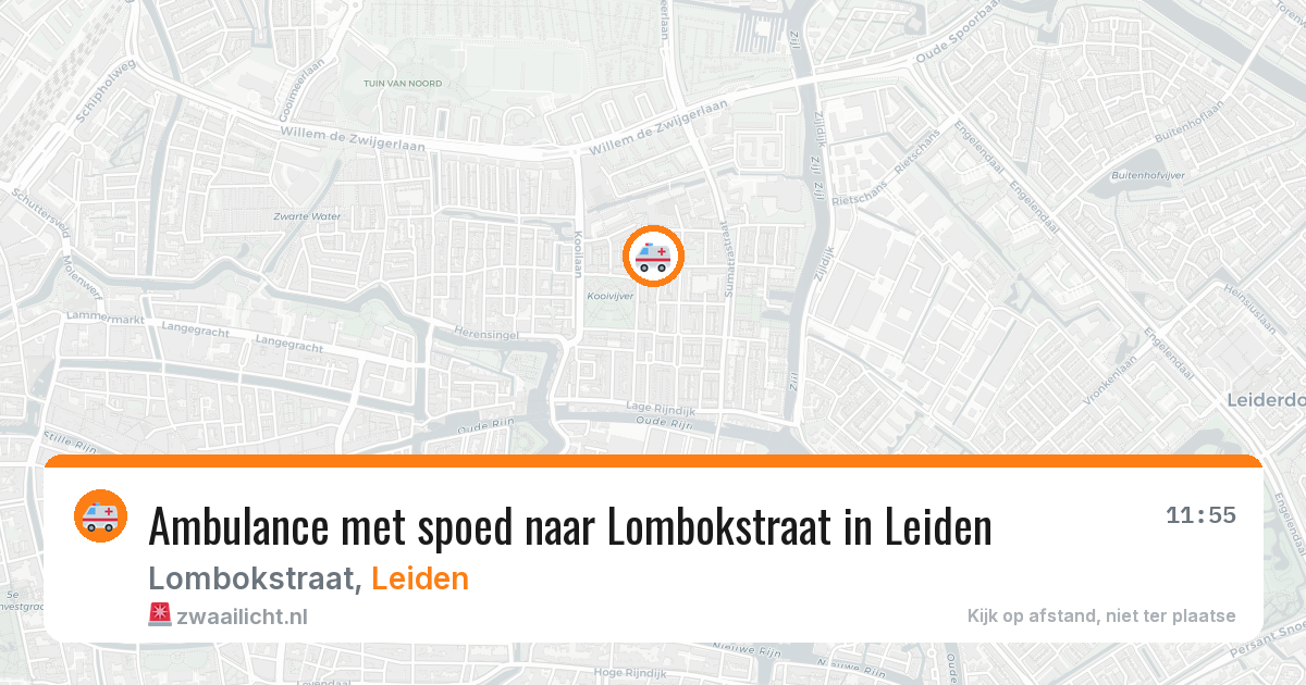 Ambulance met spoed naar Lombokstraat in Leiden — 17 mei 2026