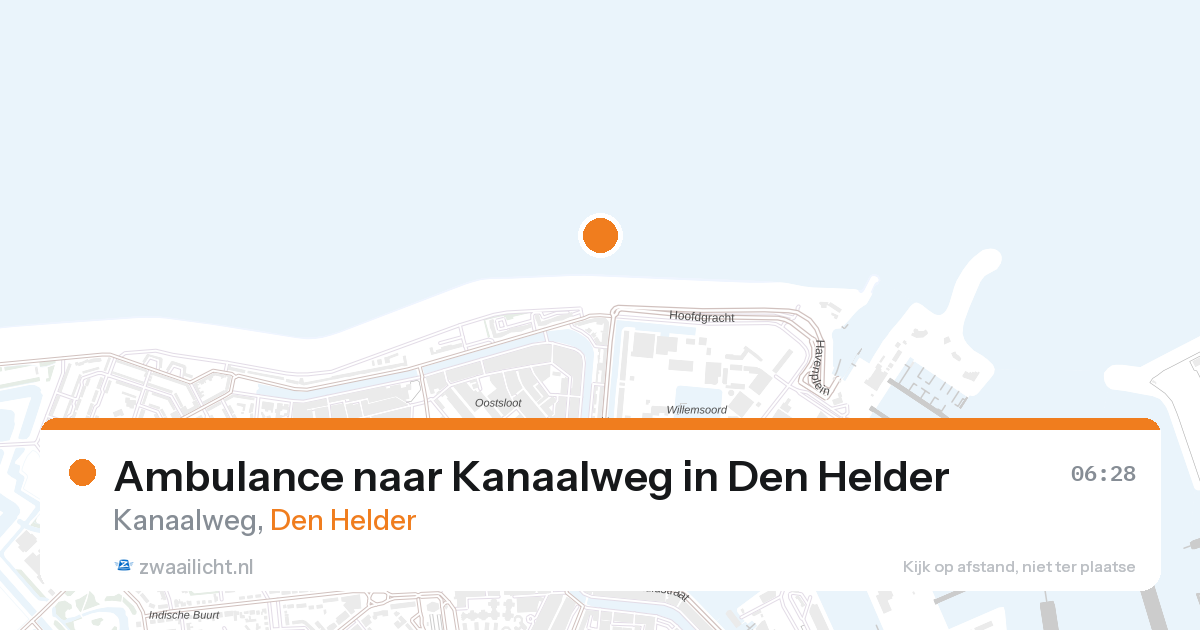 Ambulance naar Kanaalweg in Den Helder — 14 jun 2026