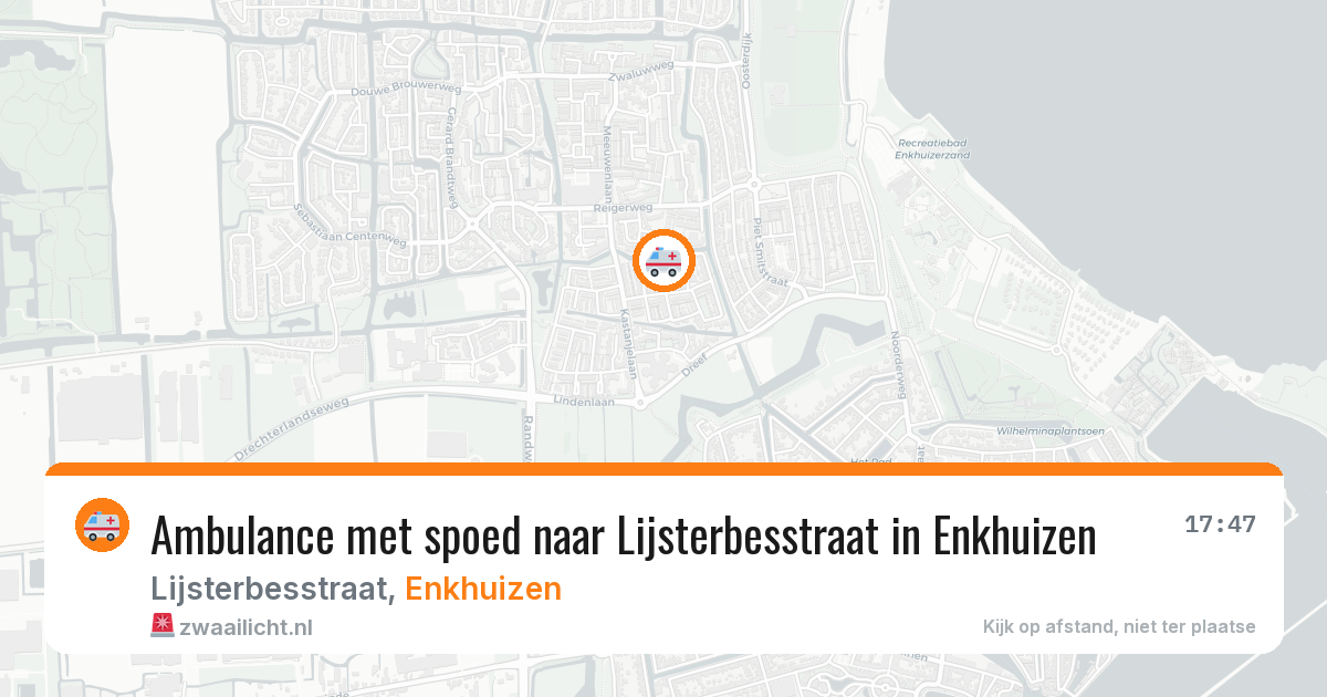 Ambulance met spoed naar Lijsterbesstraat in Enkhuizen — 10 feb 2026