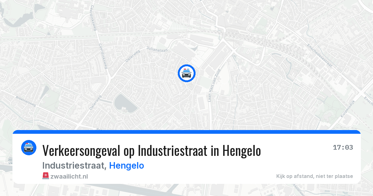 Verkeersongeval op Industriestraat in Hengelo — 21 jan 2026