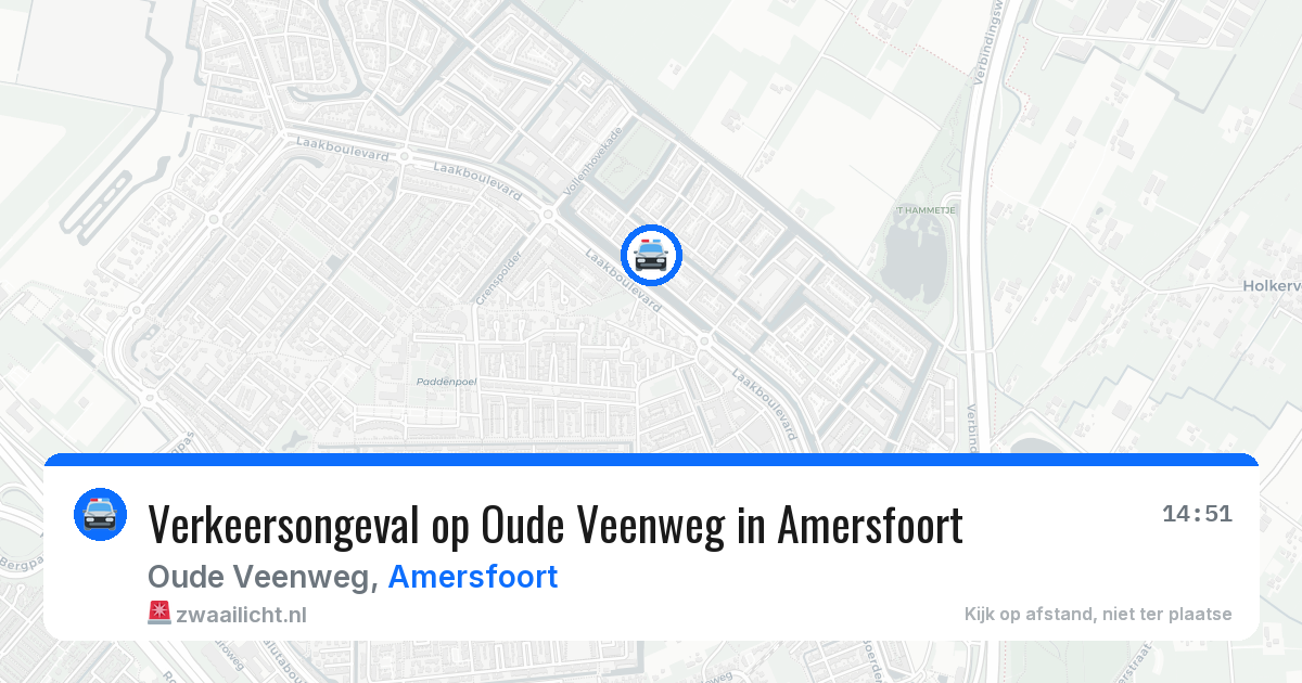 Verkeersongeval op Oude Veenweg in Amersfoort — 4 mei 2026