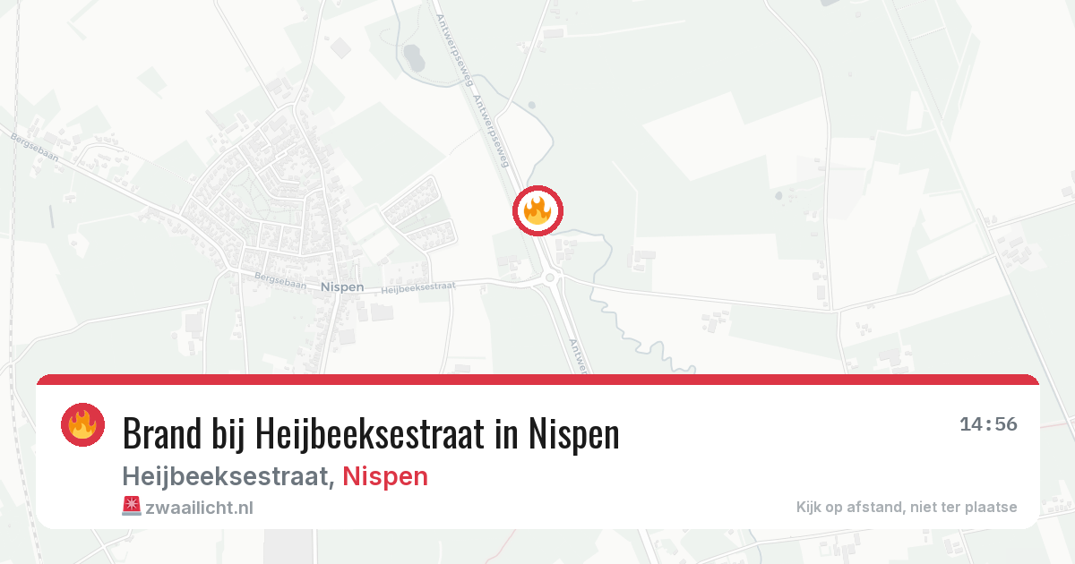 Brand bij Heijbeeksestraat in Nispen — 20 mrt 2026