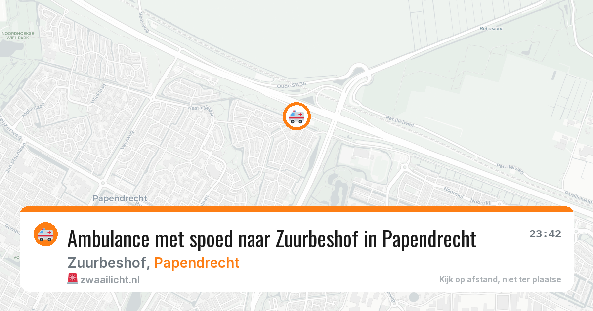 Ambulance met spoed naar Zuurbeshof in Papendrecht — 16 apr 2026