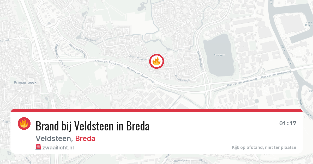 Brand bij Veldsteen in Breda — 9 jul 2026