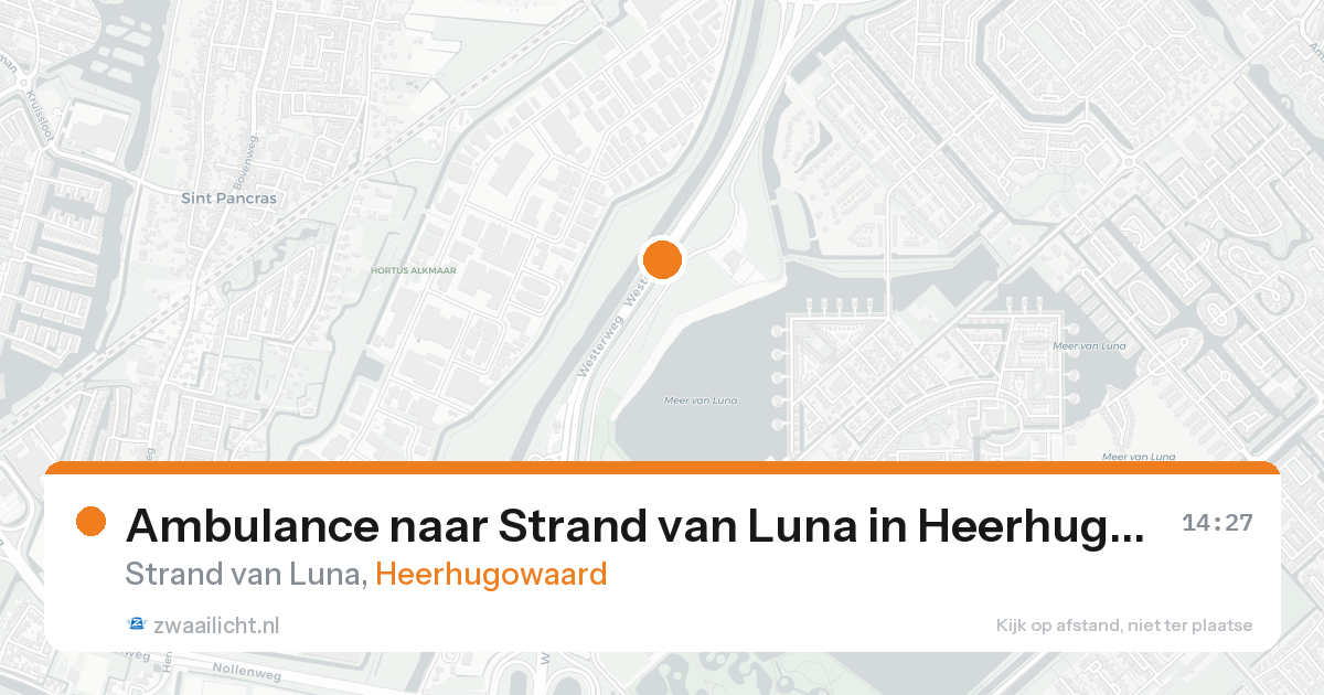 Ambulance naar Strand van Luna in Heerhugowaard — 5 jun 2026