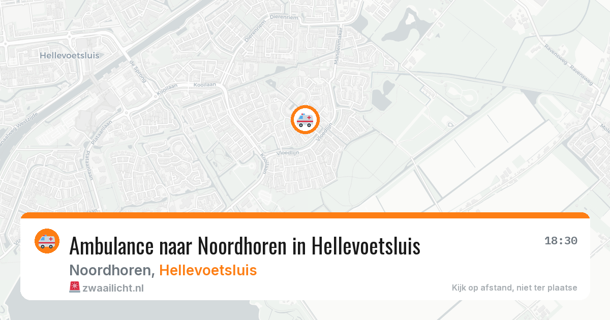 Ambulance naar Noordhoren in Hellevoetsluis — 16 mrt 2026