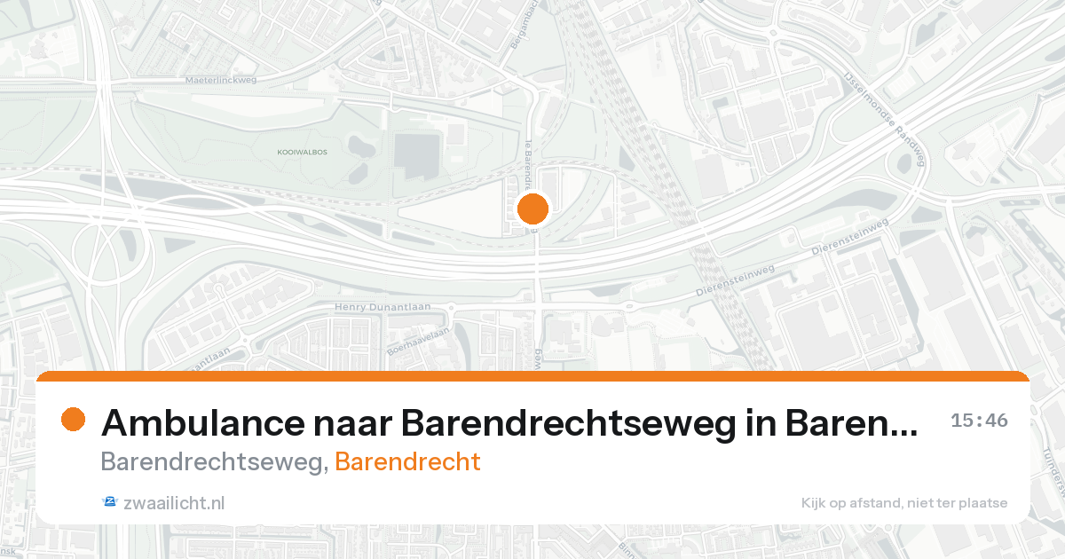 Ambulance naar Barendrechtseweg in Barendrecht — 17 aug 2026