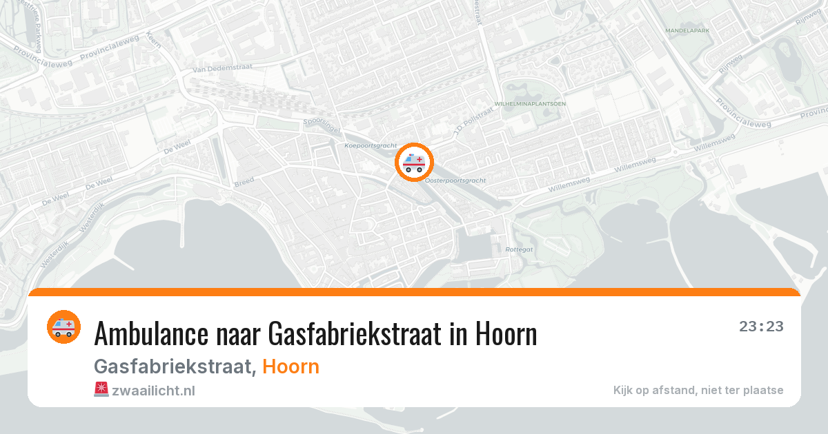 Ambulance naar Gasfabriekstraat in Hoorn — 12 jul 2026