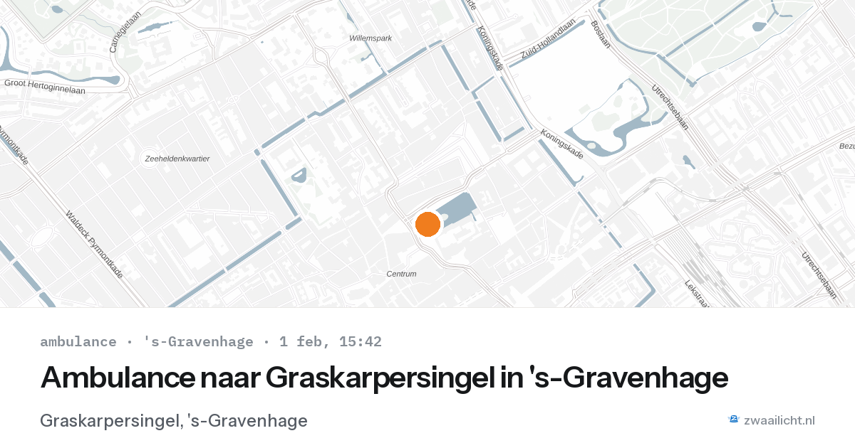 Ambulance naar Graskarpersingel in 's-Gravenhage — 1 feb 2026