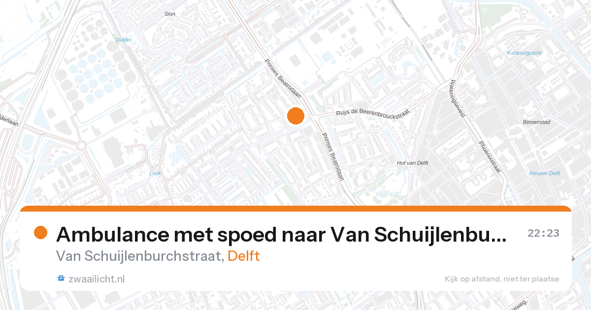 Ambulance met spoed naar Van Schuijlenburchstraat in Delft — 31 jan 2026