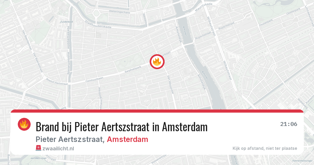 Brand bij Pieter Aertszstraat in Amsterdam — 31 jul 2026