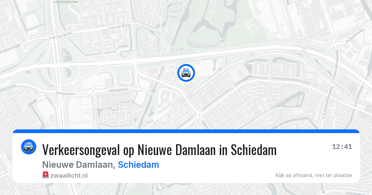 Verkeersongeval op Nieuwe Damlaan in Schiedam — 27 mrt 2026