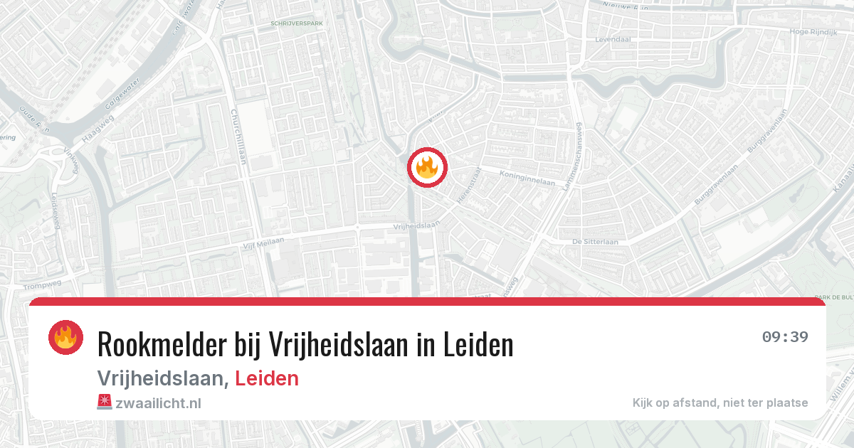 Rookmelder bij Vrijheidslaan in Leiden — 28 jul 2026
