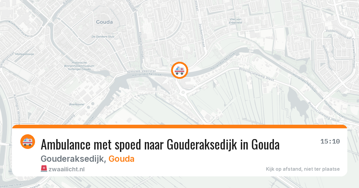 Ambulance met spoed naar Gouderaksedijk in Gouda — 2 aug 2026