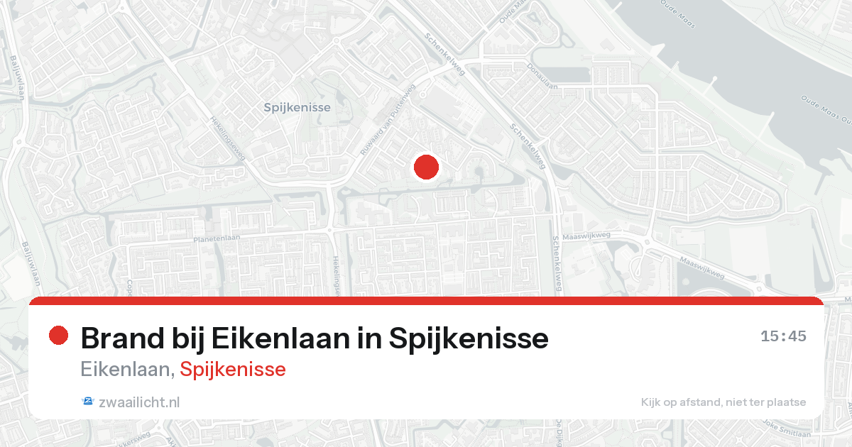 Brand bij Eikenlaan in Spijkenisse — 24 aug 2026