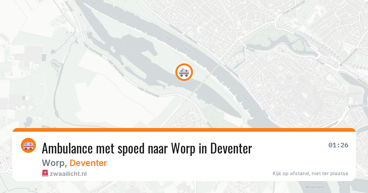 Ambulance met spoed naar Worp in Deventer — 23 mei 2026