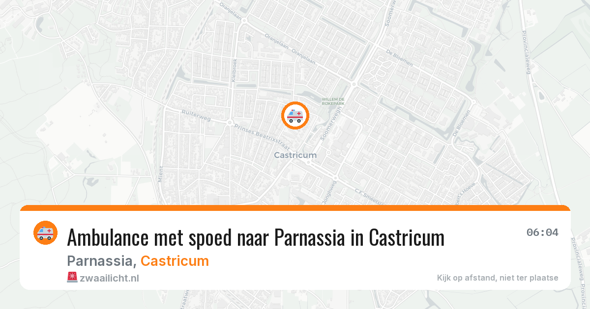 Ambulance met spoed naar Parnassia in Castricum — 9 jul 2026