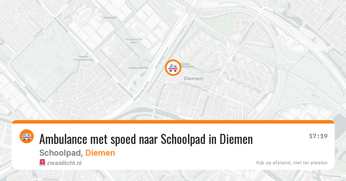 Ambulance met spoed naar Schoolpad in Diemen — 7 apr 2026