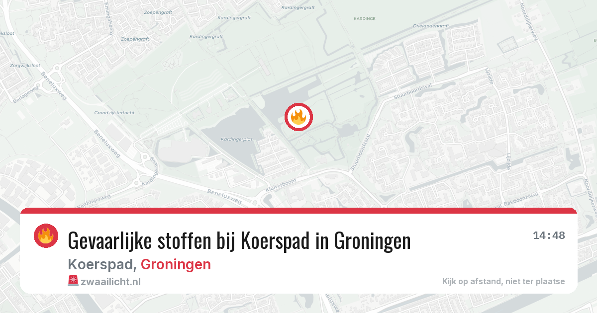 Gevaarlijke stoffen bij Koerspad in Groningen — 24 jun 2026