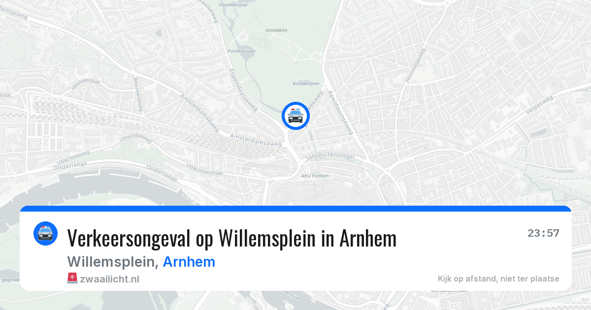 Verkeersongeval op Willemsplein in Arnhem — 29 mrt 2026