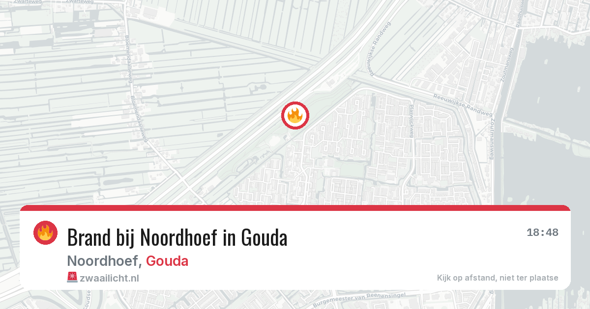 Brand bij Noordhoef in Gouda — 1 apr 2026