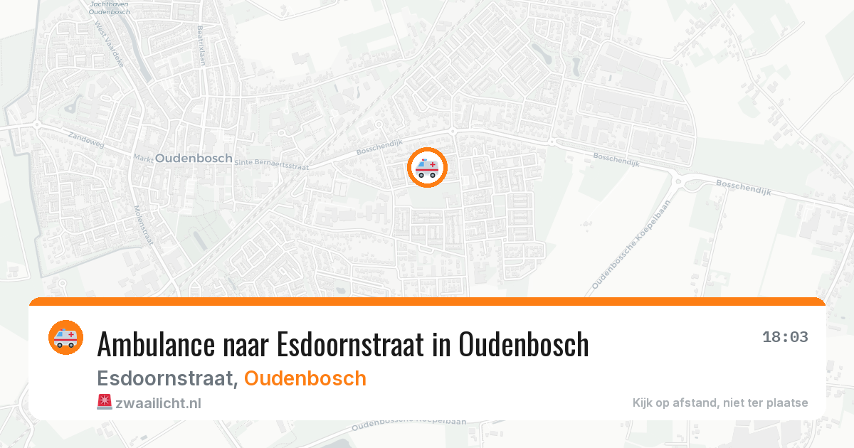 Ambulance naar Esdoornstraat in Oudenbosch — 20 apr 2026