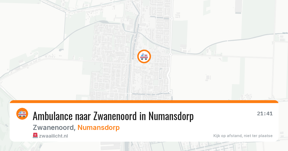 Ambulance naar Zwanenoord in Numansdorp — 15 jul 2026