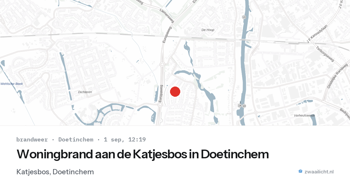 Woningbrand aan de Katjesbos in Doetinchem — 1 sep 2026