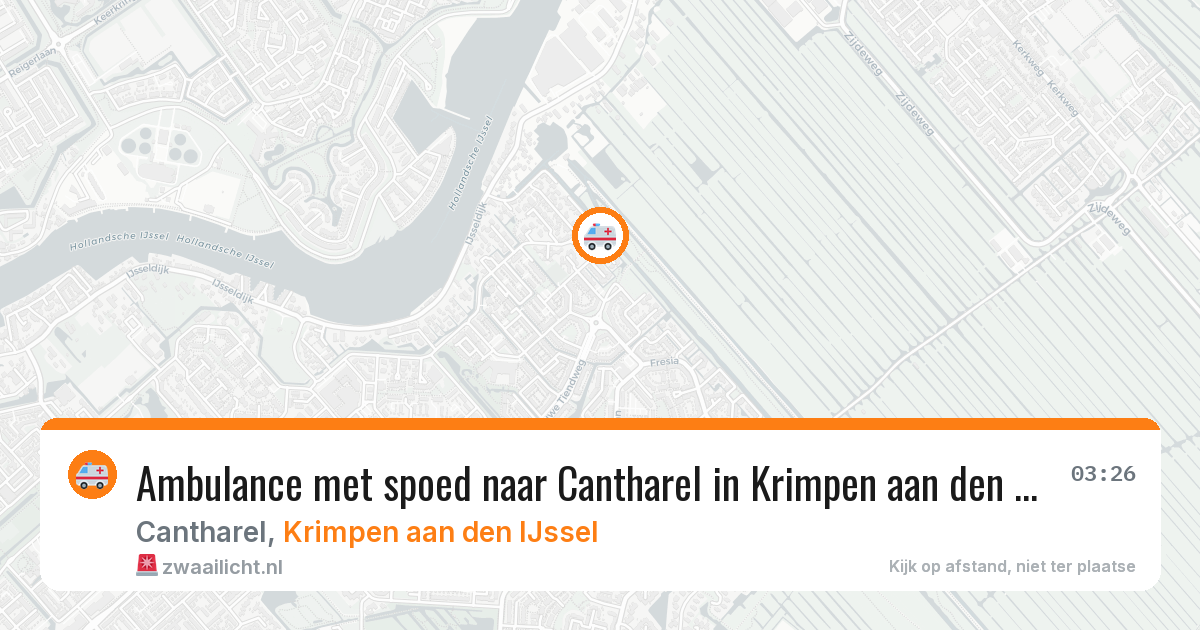 Ambulance met spoed naar Cantharel in Krimpen aan den IJssel — 18 jul 2026