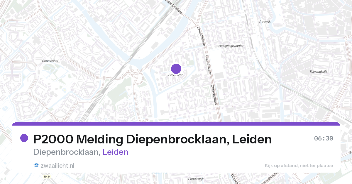 P2000 Melding Diepenbrocklaan, Leiden — 7 feb 2026