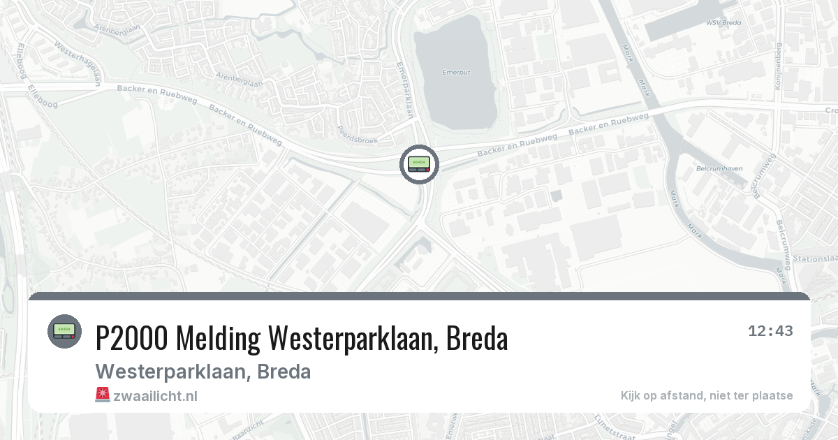 P2000 Melding Westerparklaan, Breda — 1 aug 2026